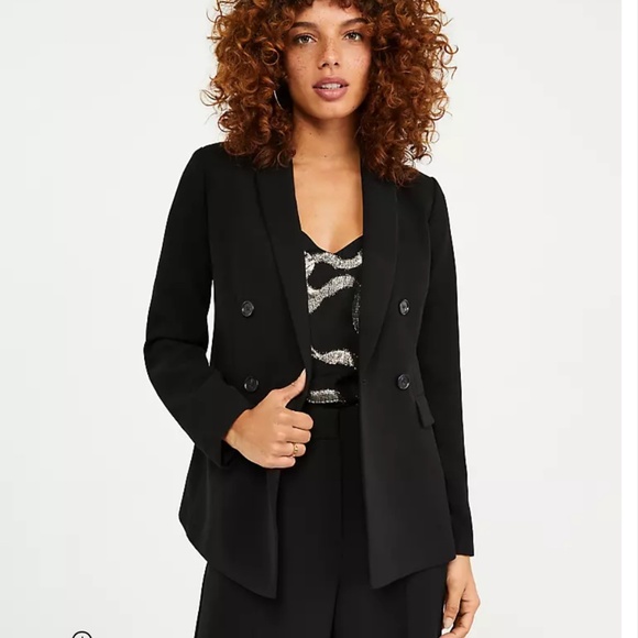 Ann Taylor The Double Breasted Blazer in Doubleweave - Picture 1 of 4